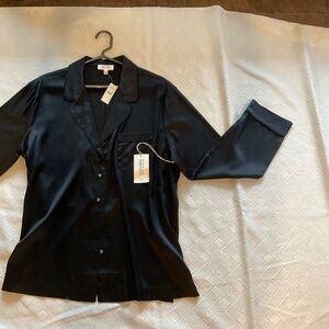 Haven Silk Pajama Style Blouse NWT - L